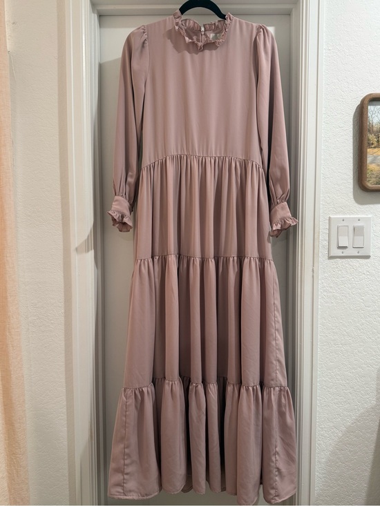 Dainty Jewells Dresses & Skirts - Dainty Jewells Dusty Rose Ruffled Tiered Maxi Dress XS